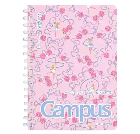 Campus 加藤木蝴蝶結軟線圈筆記簿  A6