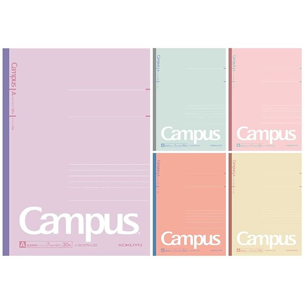 Campus 2022限定點線筆記本「灰暗粉彩」(5冊裝) - B5 行高7mm