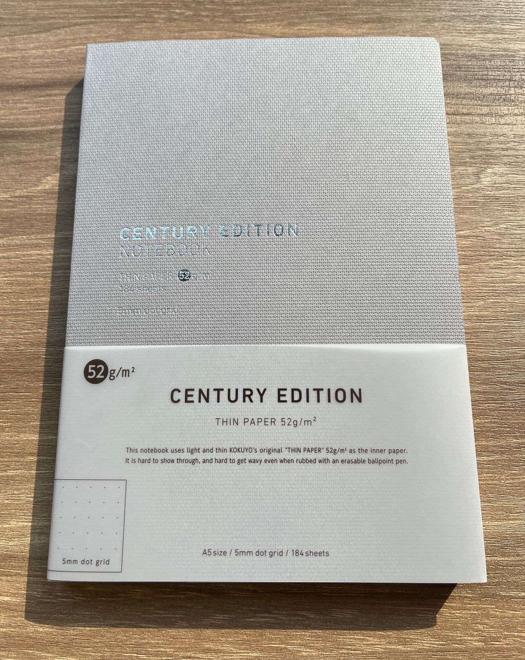 Thinpaper筆記簿 <Century Edition> A5 184頁 5mm點點方格
