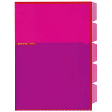 將圖片載入圖庫檢視器 5 Index Holder &lt;bi-color&gt; A4 size Pink
