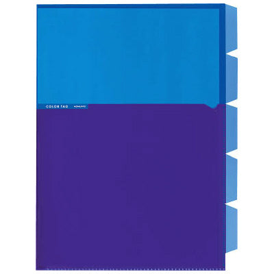 5 Index Holder <bi-color> A4 size Blue