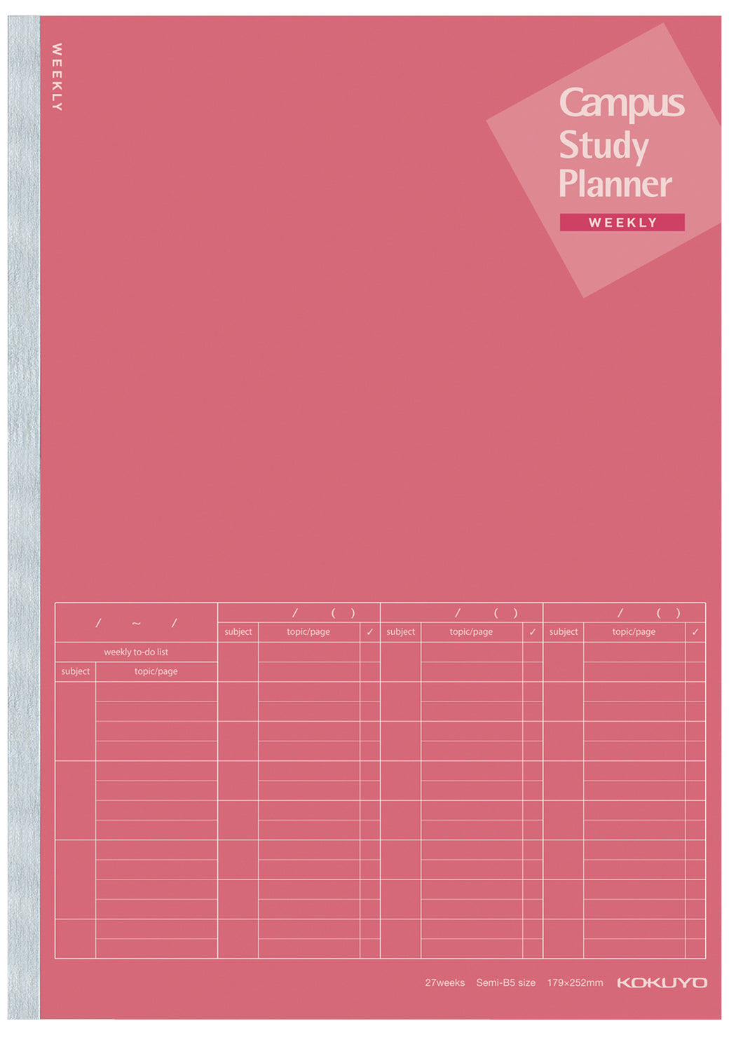 Campus Study Planner Diary 筆記/每週管理款　A5