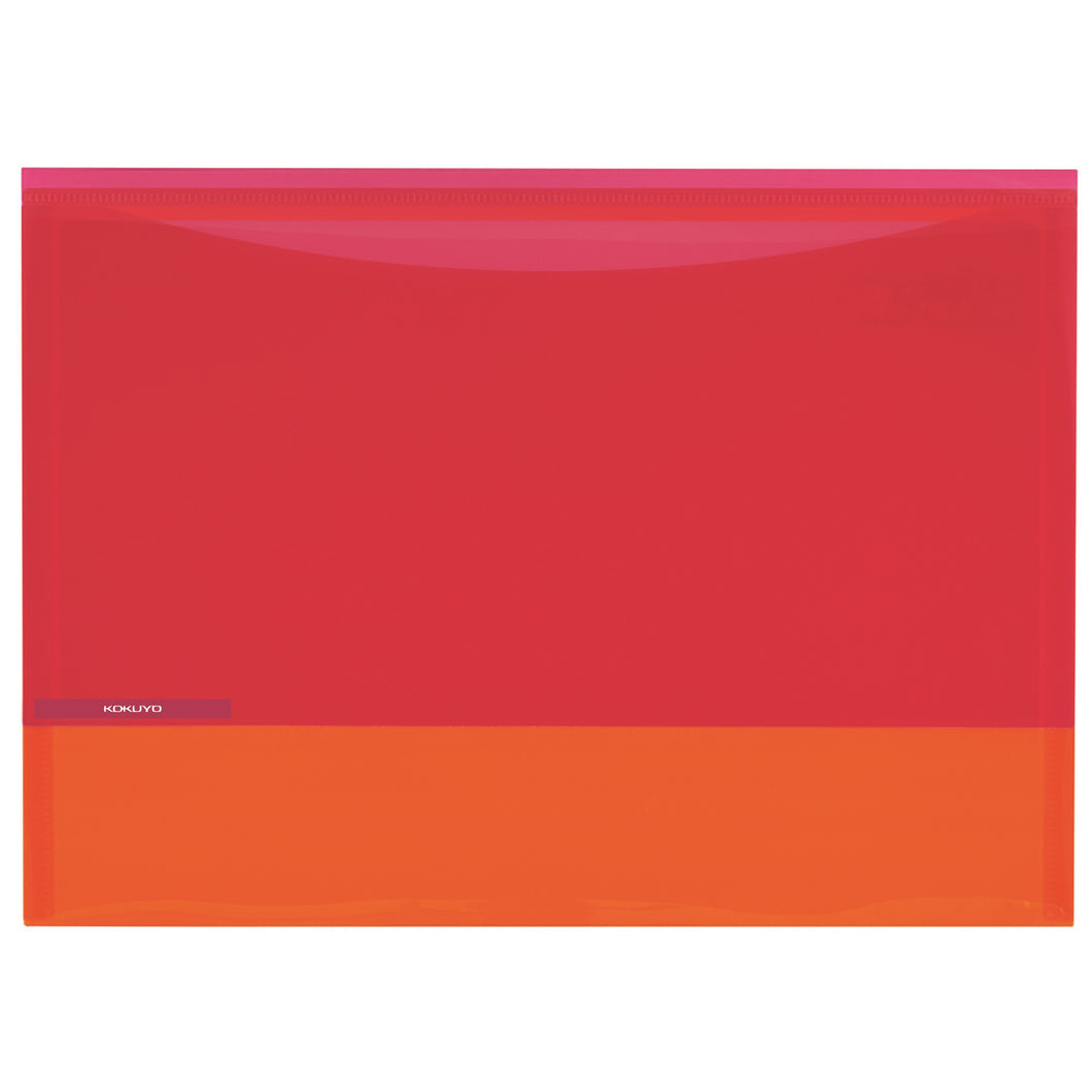 Clear Folder Wallet <bi-color> A4Wide Orange